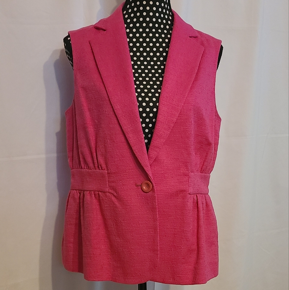 Doncaster Collection Hot Pink Button Vest